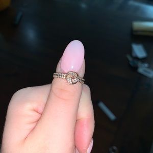 Rose gold knot ring